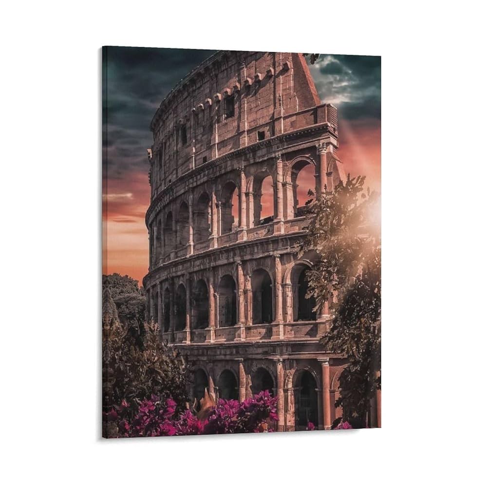 Amazon.co.jp: 絵画 イタリアの夕暮れ時のコロッセオインテリア