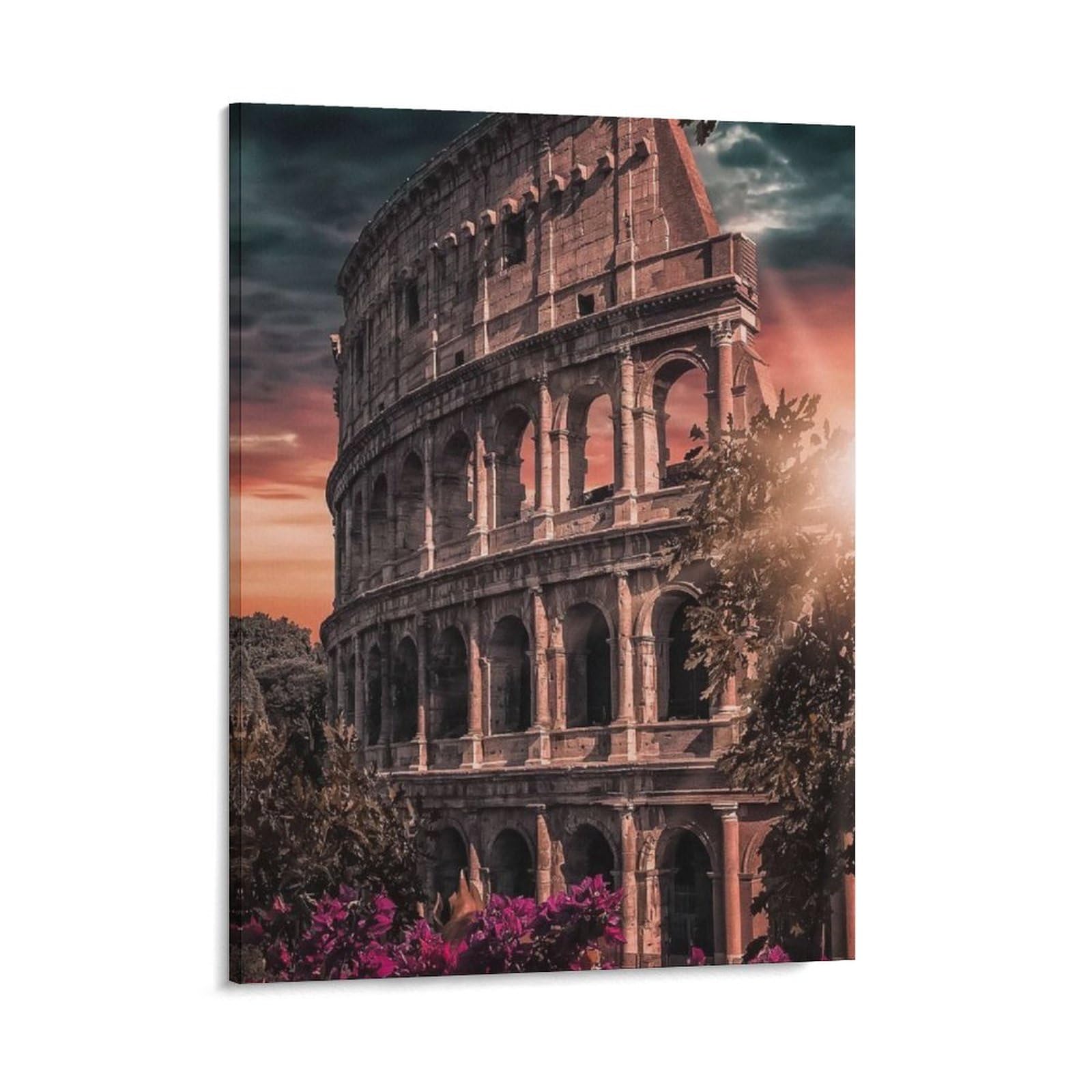 コロッセオ 絵画 ローマのコロッセオ 額装済み1823年ピラネージ画廊