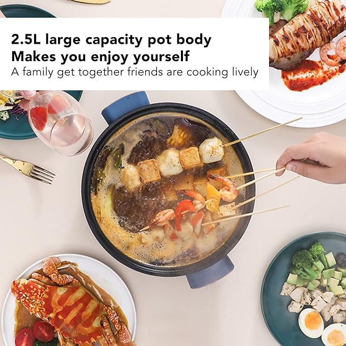 Olla Eléctrica Multifunción 2.5L 800W con Revestimiento Antiadherente miniatura 6