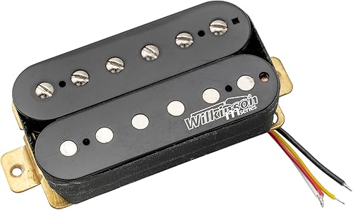 Vista 17 de Wilkinson WOHHB - Juego de pastillas de cerámica para guitarra eléctrica, estilo abierto, estilo Humbucker, pastillas, puente de cuello, para Negro