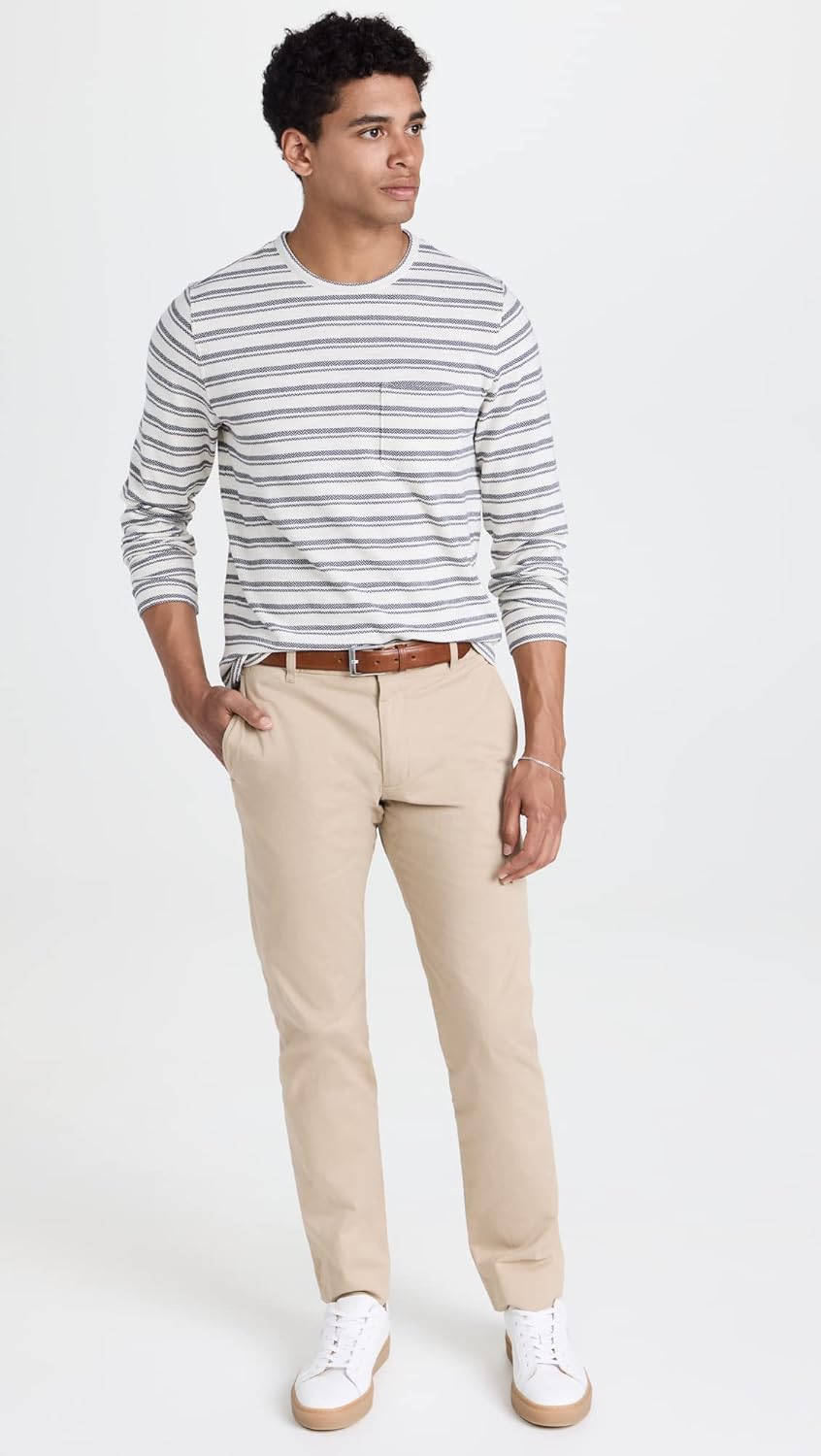 Vince Mens Chevron Stripe L/S Crew - Image 5