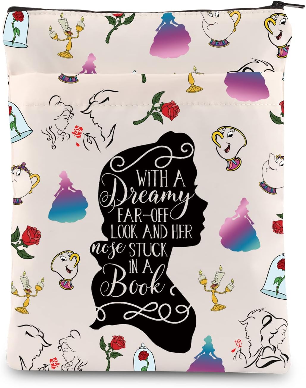 – Beauty Inspired Book Sleeve Belle Princess Gifts Fairytale Lover Gift A Tale as Old as Time Gift Belle Fans Book Cover (Dreamy BM)