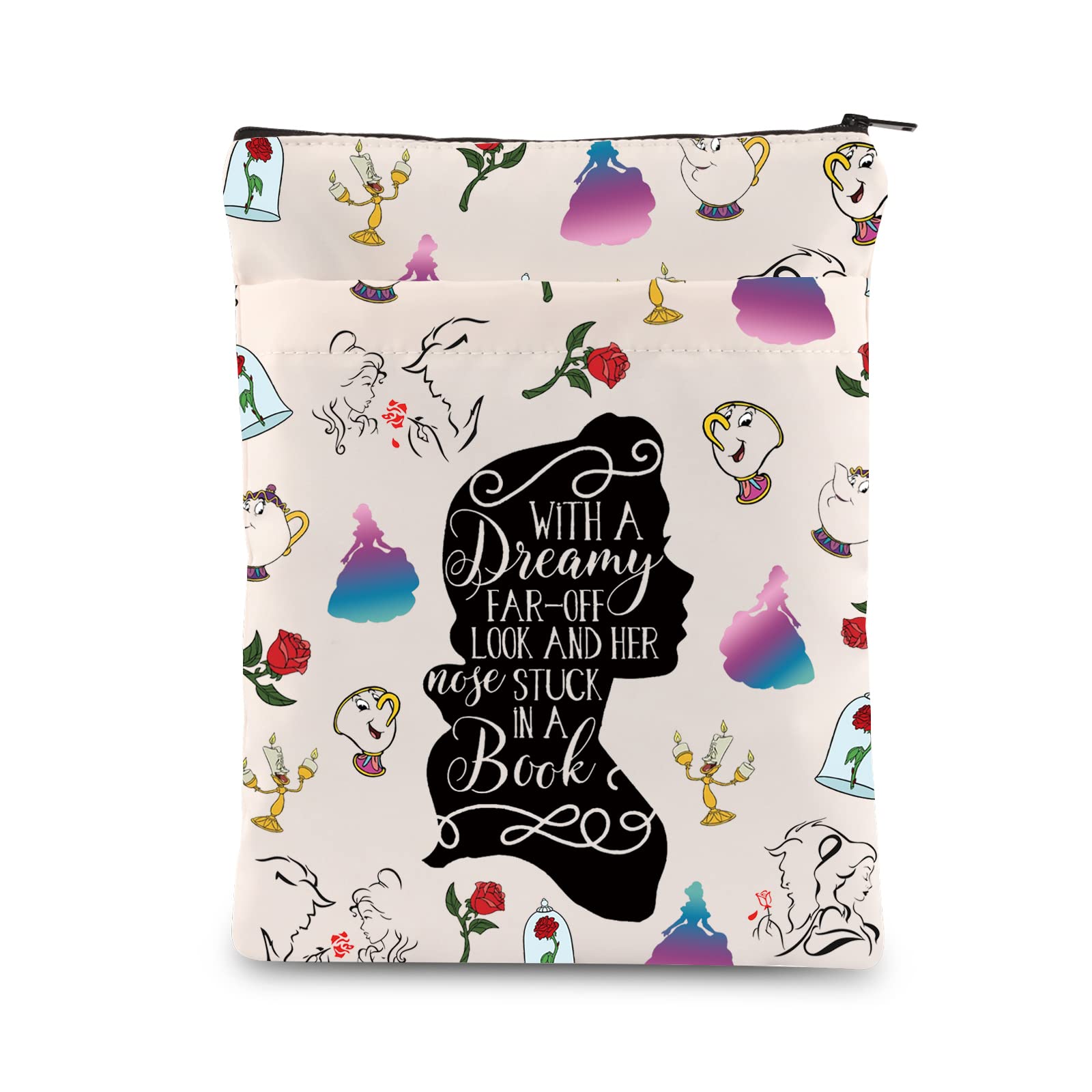 Beauty Inspired Book Sleeve Belle Princess Gifts Fairytale Lover Gift A Tale as Old as Time Gift Belle Fans Book Cover (Dreamy BM)