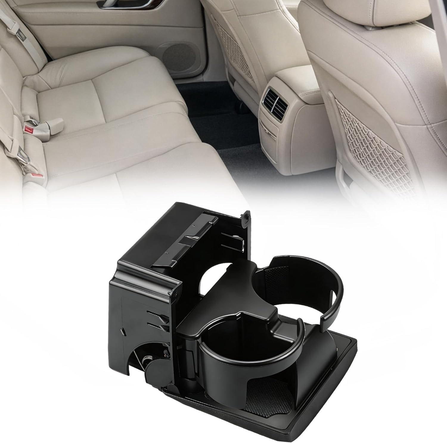 Dasbecan Rear Console Cup Holder Sub Assembly Replacement Compatible with Subaru Legacy Outback 2005-2009 Replaces# 66150AG01CWA 66150AG01BWA 66150AG01AWA