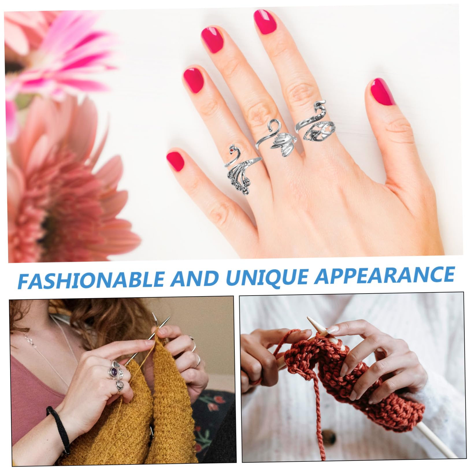 HOMSFOU 5 Set Uncinetto Regolabili da Tensione per Lavoro Accessori Versatili per Cucire E Fai da Te per Uncinetto E Intrecciatura 6 Pezzi*5