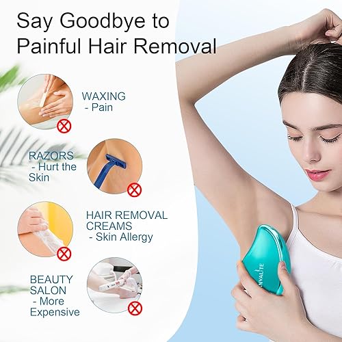 Miniatura 2 de Canvalite Removedor de pelo de cristal para mujeres y hombres, dispositivo de depilación de cristal mágico rápido sin dolor para brazos, piernas,