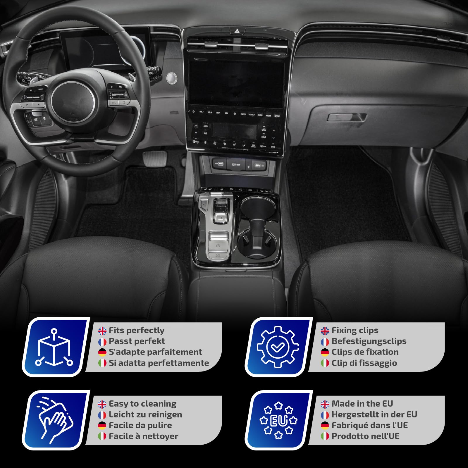 J&J AUTOMOTIVE | 3D Tappeti Tappetini Auto In TPE Gomma