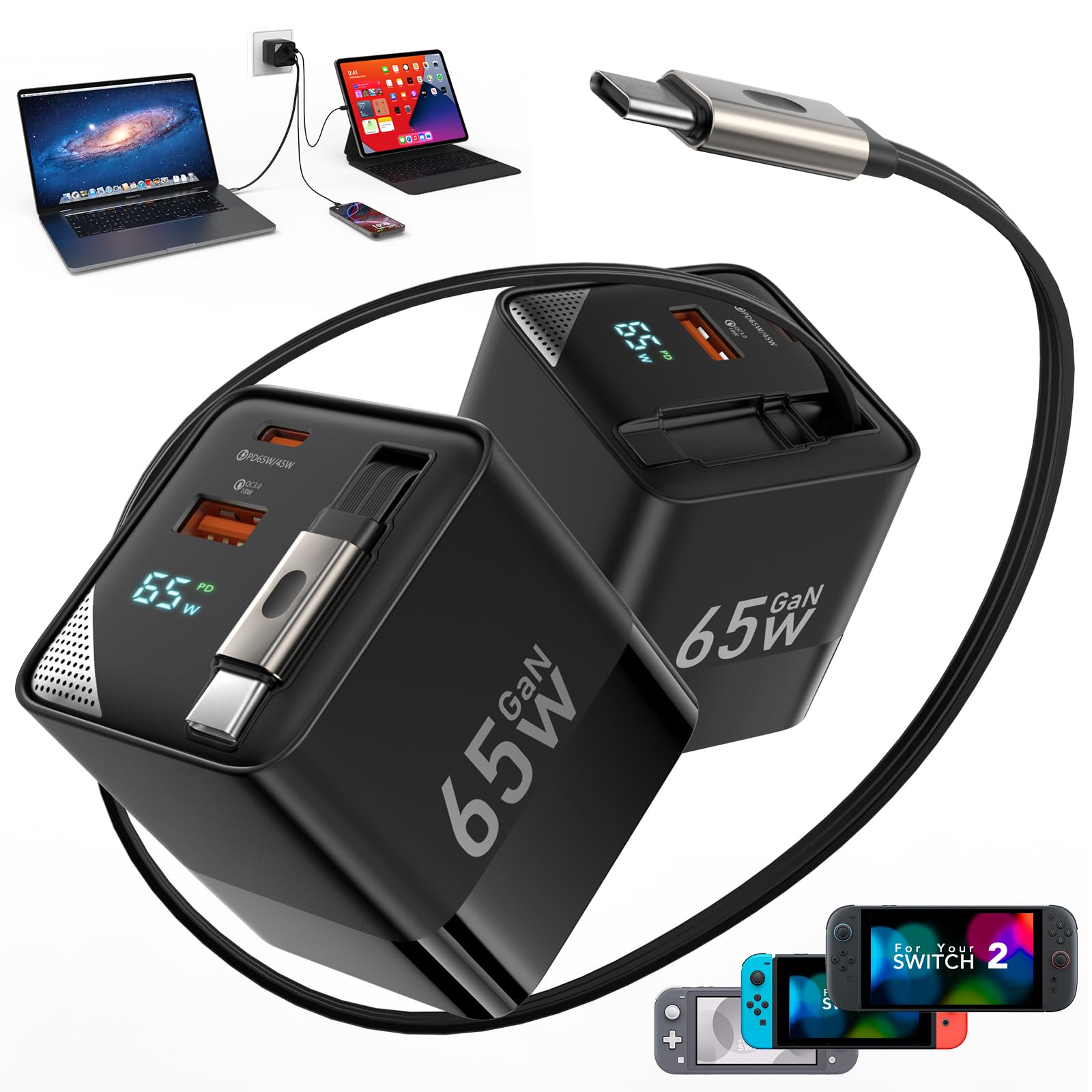 Amazon.com: HATALKIN 65W USB C Charger for iPhone 17, 3 in 1 GaN