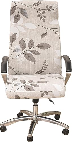 CRFATOP Fundas para silla de oficina, funda elástica para silla de escritorio con cremallera, funda giratoria universal para silla de computadora,