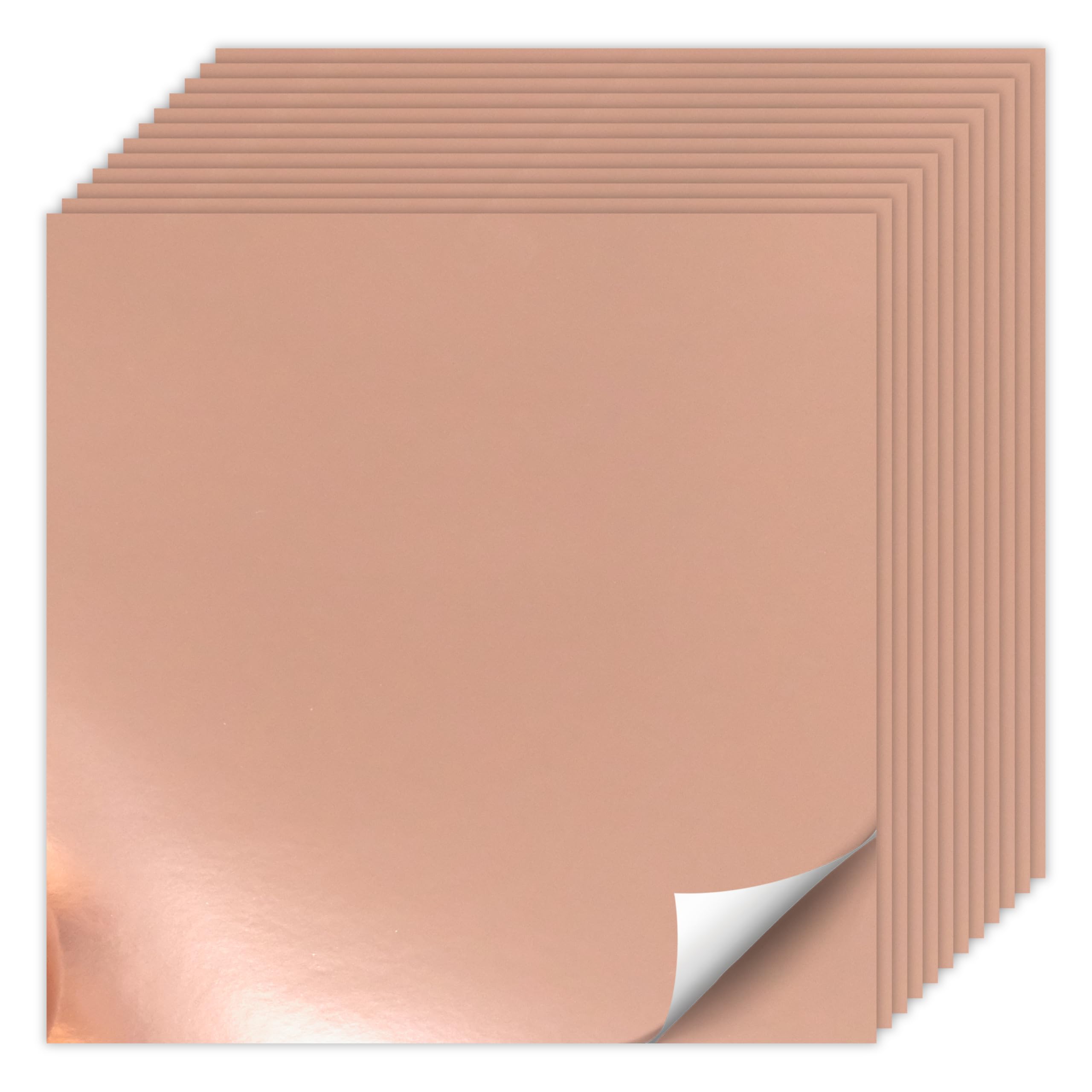 Erilano Rose Gold Cardstock Paper 12x12 Inch, 12 Sheets Heavy Weight 92lb/250GSM Premium Shimmer Metallic Foil for Wedding Invitations, Scrapbooking,