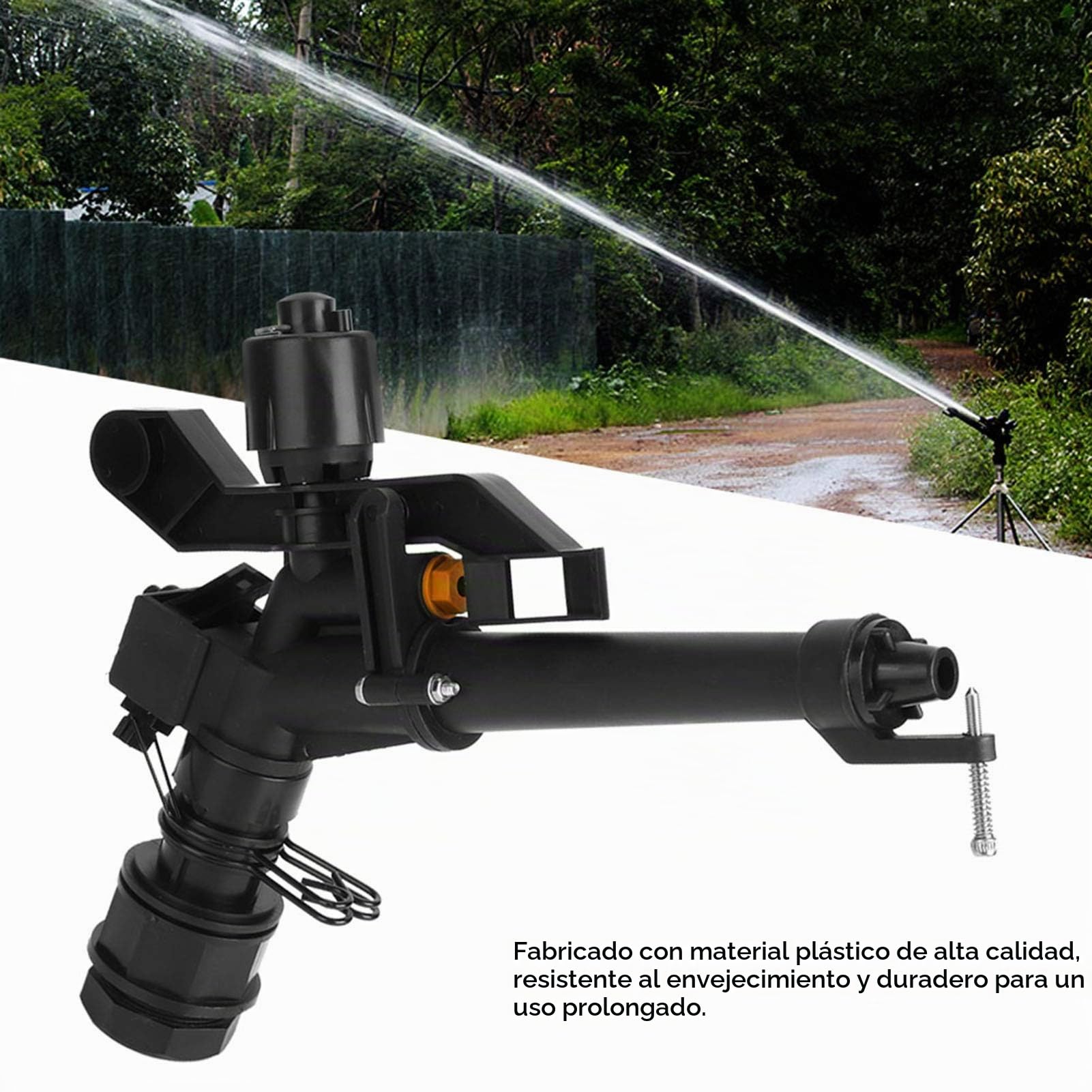 OUKENS Aspersor De Riego, 1,5 A 1 Pulgada, Rosca Hembra DN25, Aspersor De Brazo Oscilante Giratorio Ajustable De 360 ​​Grados, Riego Agrícola