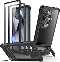 ESR for Samsung Galaxy S24 Ultra Armor Series Case, Full Body Protection Front Cover with Screen Protector and Extra Protective Front Frame, 3 Kickstand Modes, Military-Grade Protection, Black