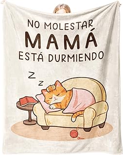 CheriGift Beige Regalo Madre, Regalo Mamá, Manta de Gato, Regalo Mamá Cumpleaños, Regalo Navidad, Dia de la Madre Original...