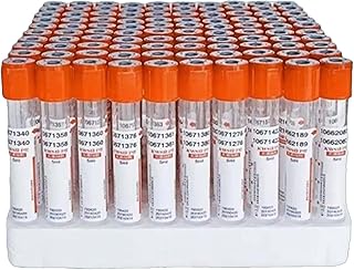 Tubo De Extracción De Sangre Al Vacío,5 Ml,100 Unidades Por Paquete,Tubo De Plástico Desechable, Cuatro Especificaciones Funcionales,Apto Para Laboratorios Y Salas De Investigación,Orange