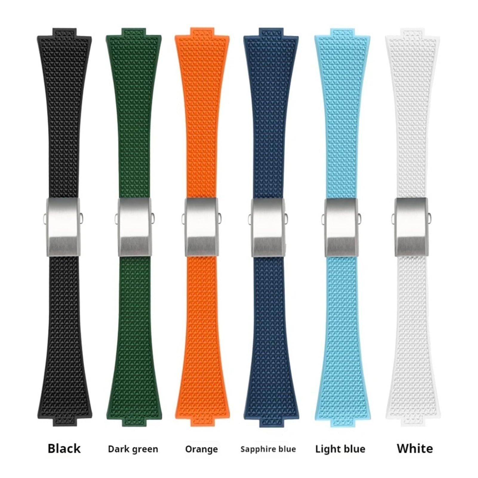FKM Correa de caucho fluorado compatible con Tissot PRX Series Super Player 35 mm 40 mm Mujeres Hombres Correa de reloj con hebilla plegable de liberación rápida 11 mm 12 mm