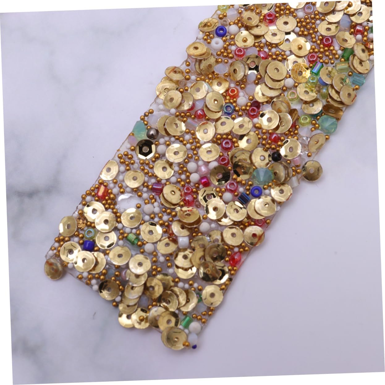 Sequin Rhinestone Trim for Dress Sash Belt Sparkly Ribbon Embellishments for Fashion Accessories Craft Projects and Decorative Use