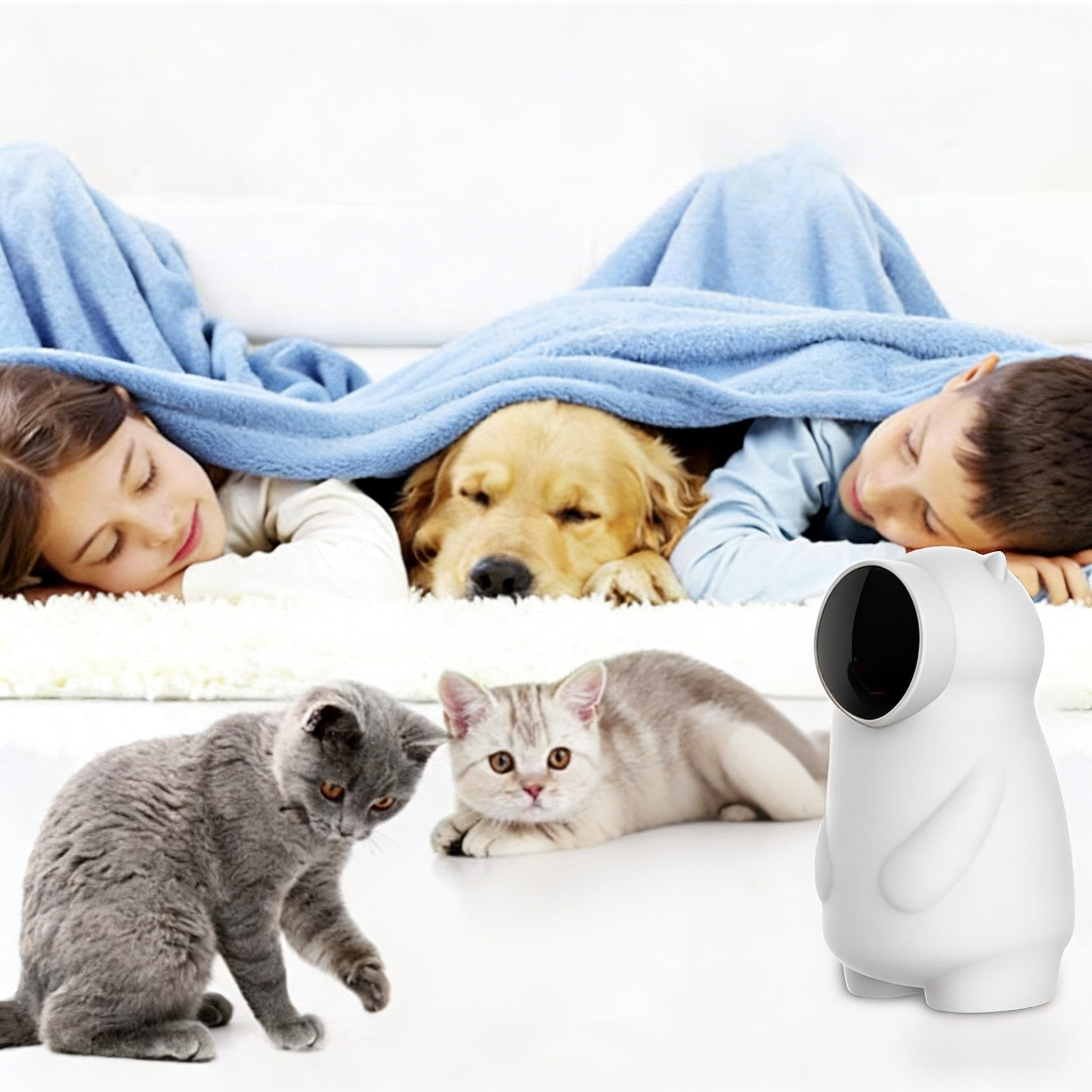 Giochi per gatti,Giocattolo LED Automatico per Gatti Attivato dal Movimento, Ricaricabile, Giocattolo Interattivo per Gatti Indoor/Gattini/Cani,USB Ricaricabile Funzione