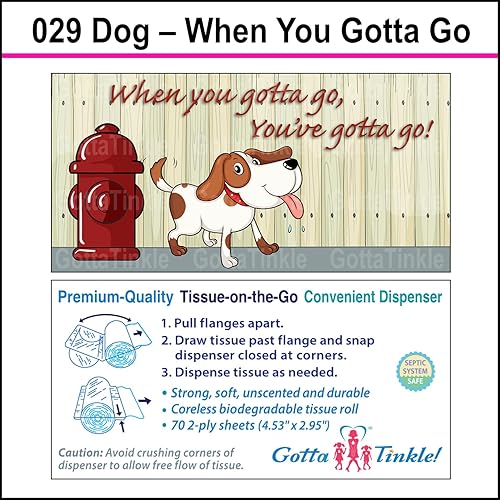 Miniatura 3 de Papel higiénico temático para llevar, baño, Porta Potty & Outhouse Humor (paquete de 3) (029 boca de fuego para perros)