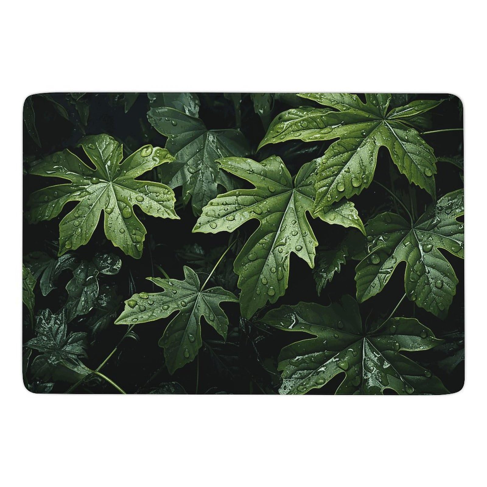 Tapis de sol lavable en machine à motif végétal facile à nettoyer