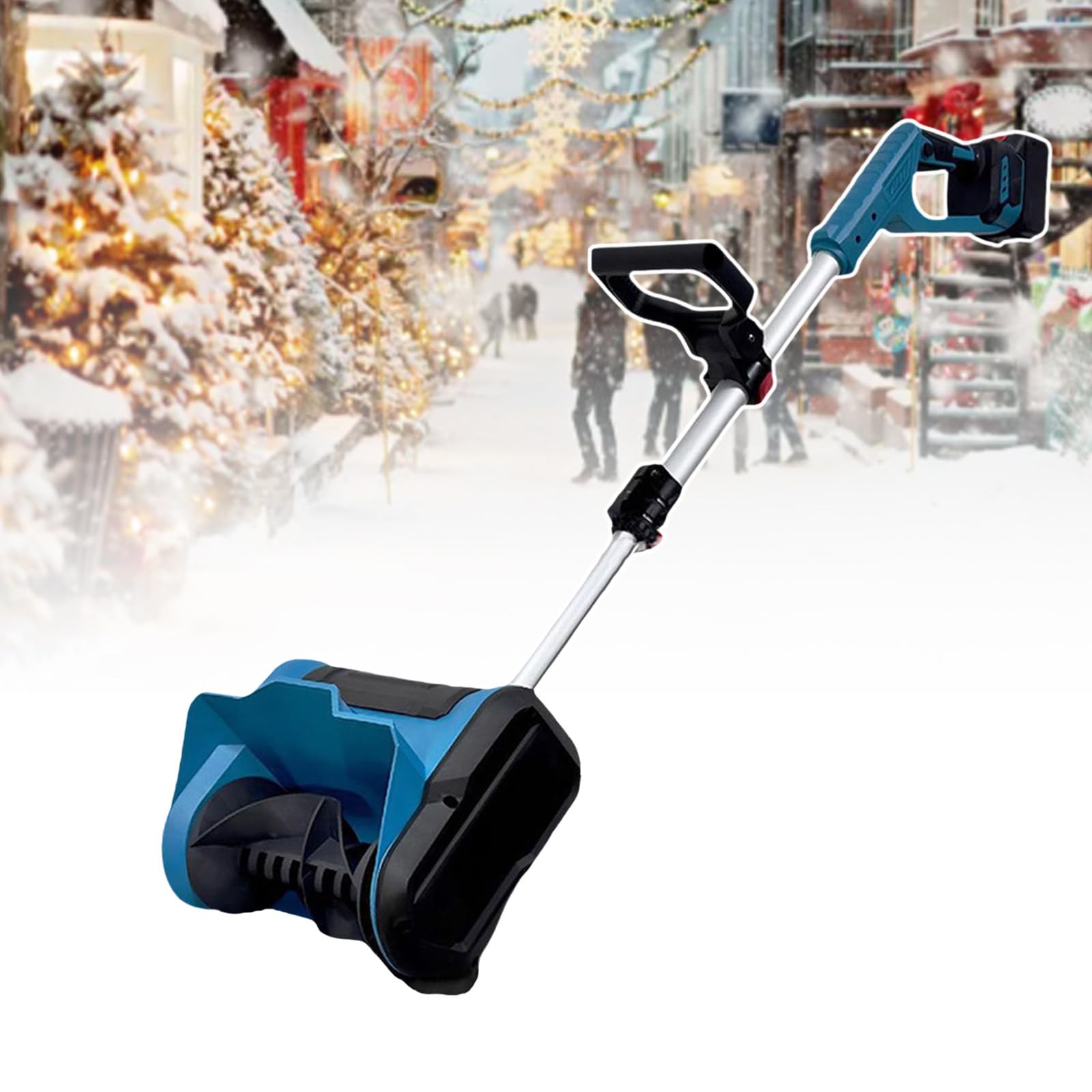 Spazzaneve elettrico senza fili, 2800 giri/min, larghezza di pulizia 31 cm, profondità 15,2 cm, asta regolabile, manico ausiliario, include 2 batterie