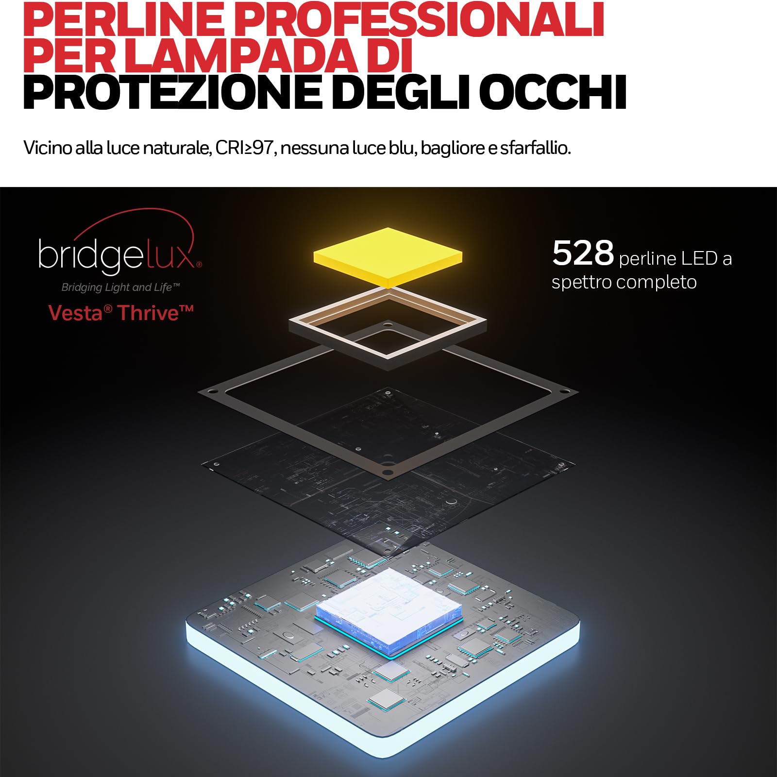 Honeywell 02E Lampada A Terra LED, 10400LM Sunturalux Protezione Occhi | 4000K, 100W luce naturale, lampada da lettura dimmerabile, lampada a terra moderna per ufficio domestico, soggiorno e camera