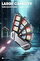 Vista 28 de Mumba 12 Game Card Case Holder for Nintendo Switch Game Cards, Portable and Exquisite Protective Hard Shell with 4 Layer Rotatable Holder for