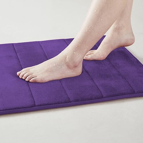 Miniatura 2 de Juego de cortinas de ducha de baño de 15 piezas con alfombras de baño de espuma viscoelástica a juego. 2 tapetes de baño de diseño moderno