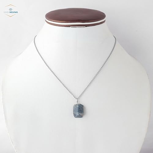 Miniatura 28 de Raw Gemstone Necklace Birthstones 1 Silver