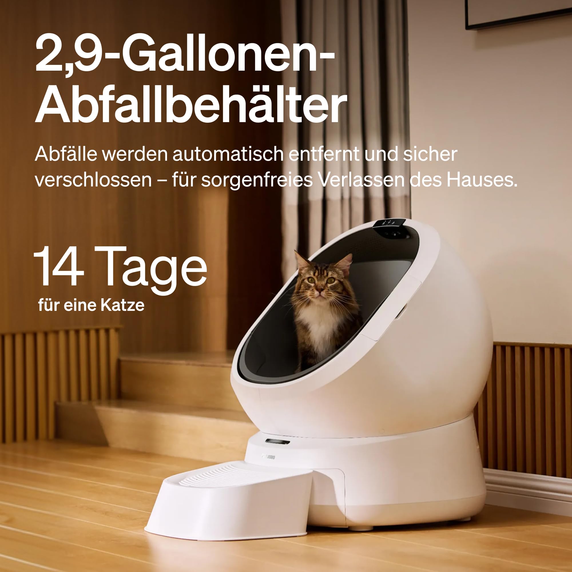 PETLIBRO Luma Katzenklo Selbstreinigend, elektrische Katzentoilette mit AI-Kamera zur Kotanalyse, Geruchskontrolle, offenem Design, Multi-Katzen-Erkennung, Nutzungsverfolgung & Sicherheitssensoren