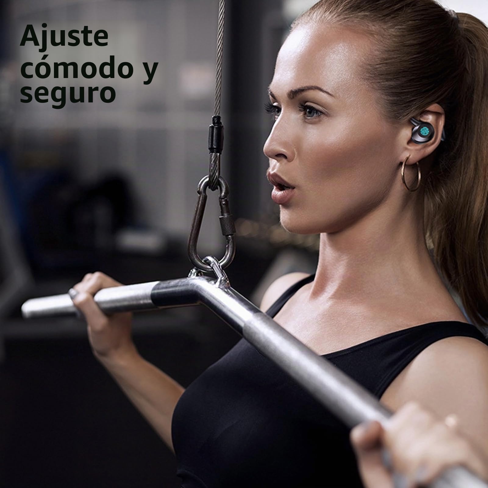 Auriculares, Auriculares Inalámbricos con Cancelación de Ruido Estéreo a Prueba de Agua Auriculares Inalámbricos con Micrófono Auriculares con Gancho para la Oreja para
