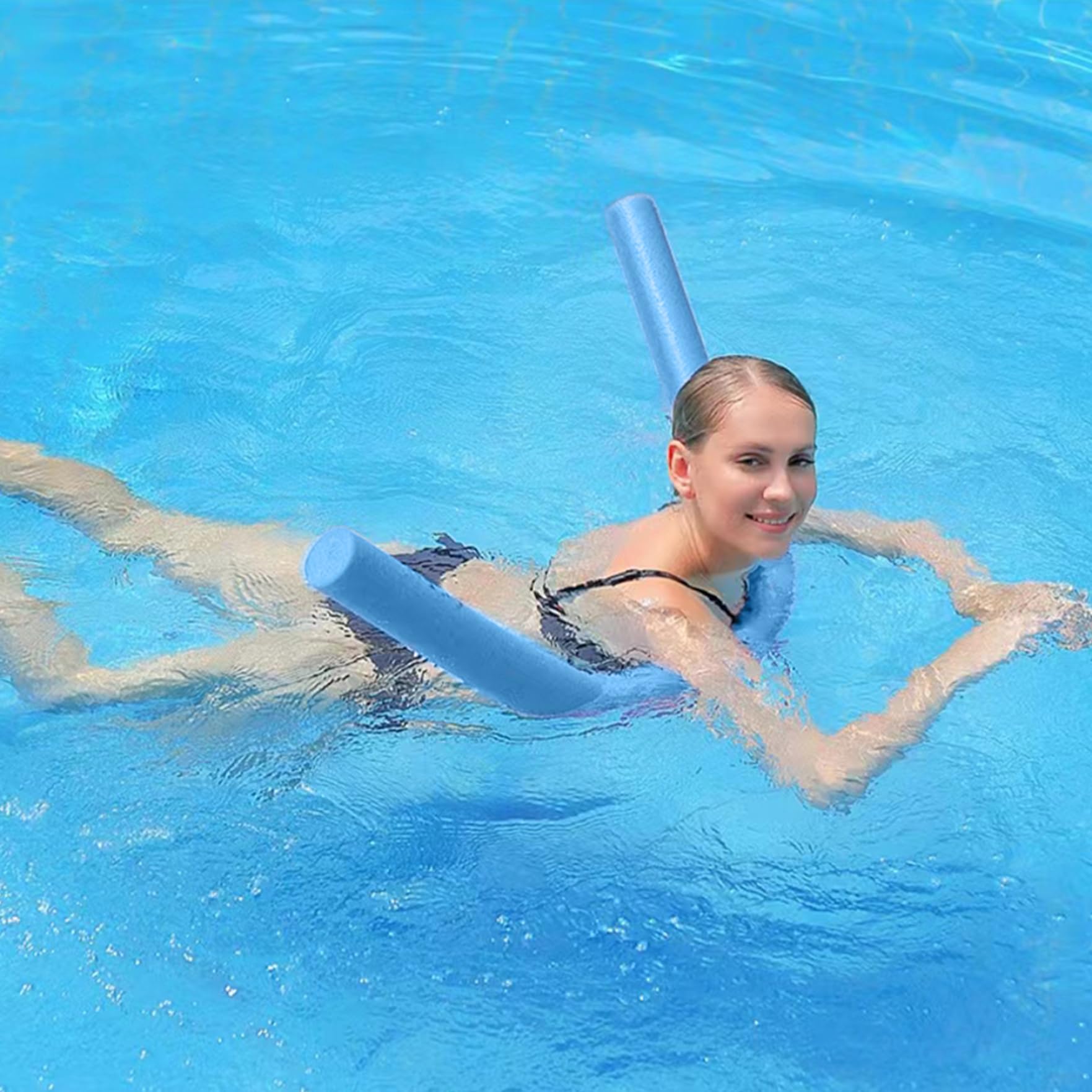Noodles per piscina in schiuma, Noodles per piscina 2 pezzi per nuoto ad alta galleggiabilità in schiuma EPE 59 pollici dritti per allenamento di nuoto, Accessori