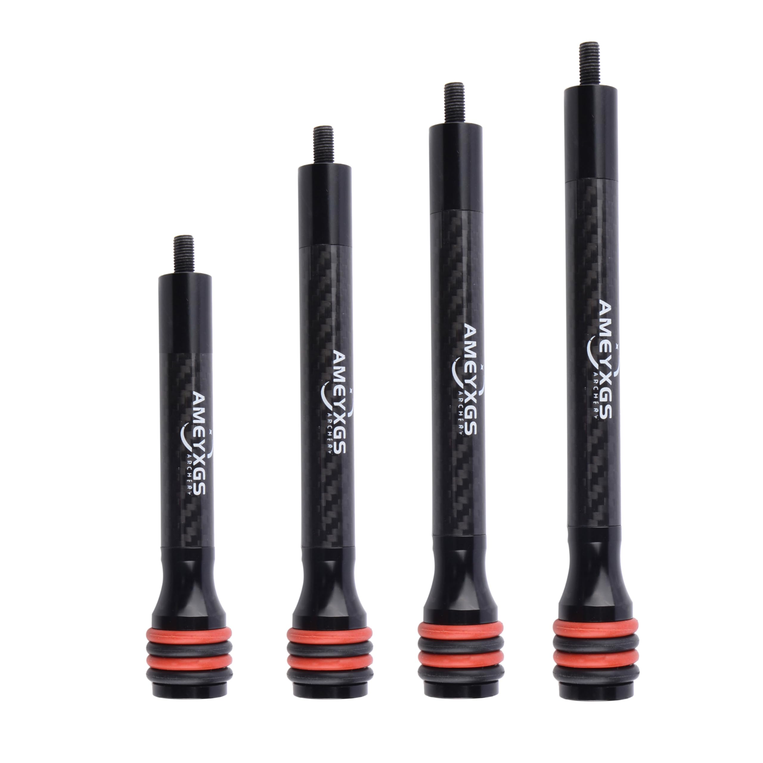 AMEYXGS 6/8/10/12 Inch Archery Bow Stabilizer Carbon Fiber Balance Bar Rod Side Rod Stabilizer Dampen Weight for Compound Bow Recurve Bow Accessory