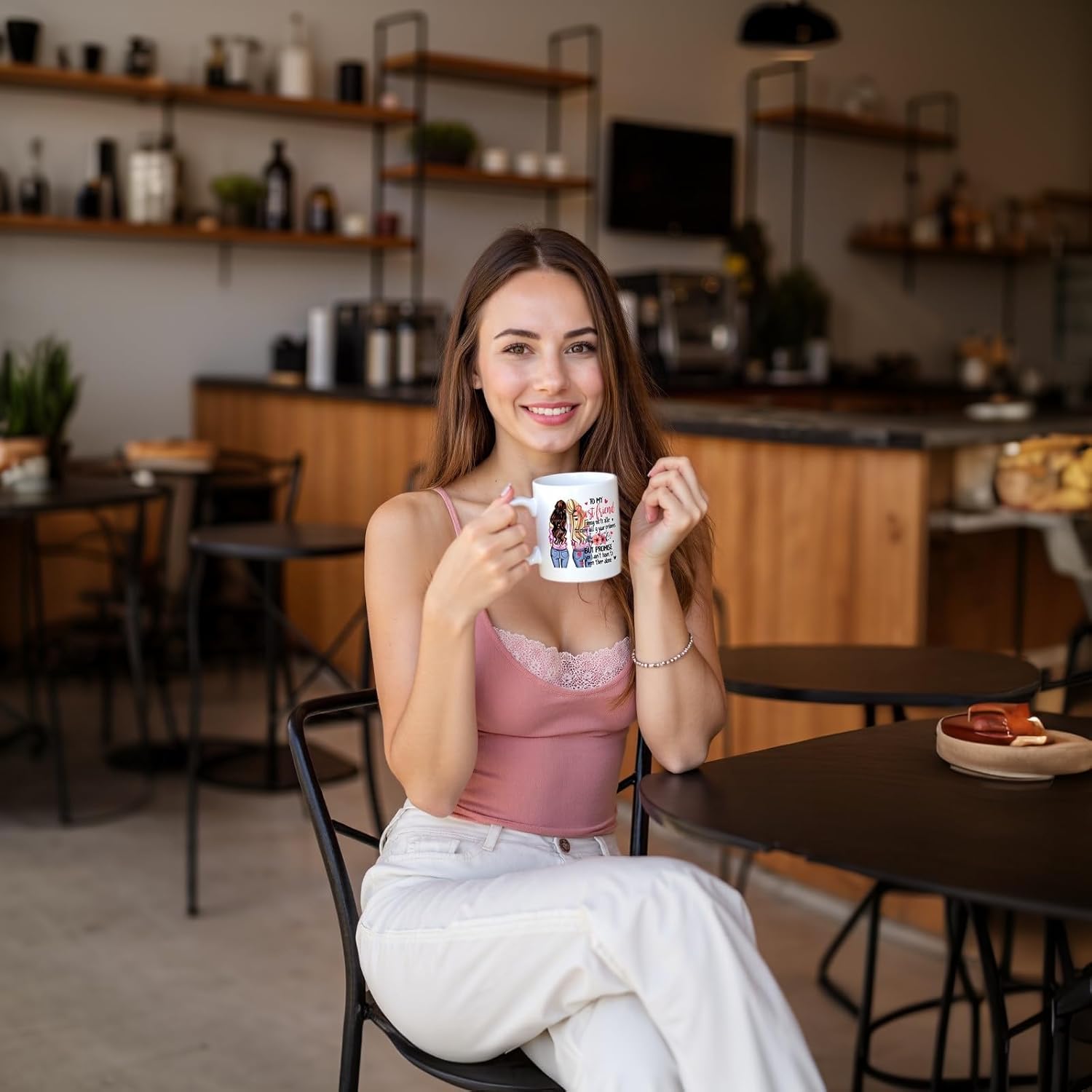 To My Best Friend Ceramic Coffee Mug White 11 OZ - Hot or Iced Coffee, Birthdays, Christmas or Housewarming gifts, Microwave & Dishwasher Safe, Perfect for Office, and Home Use - Image 6