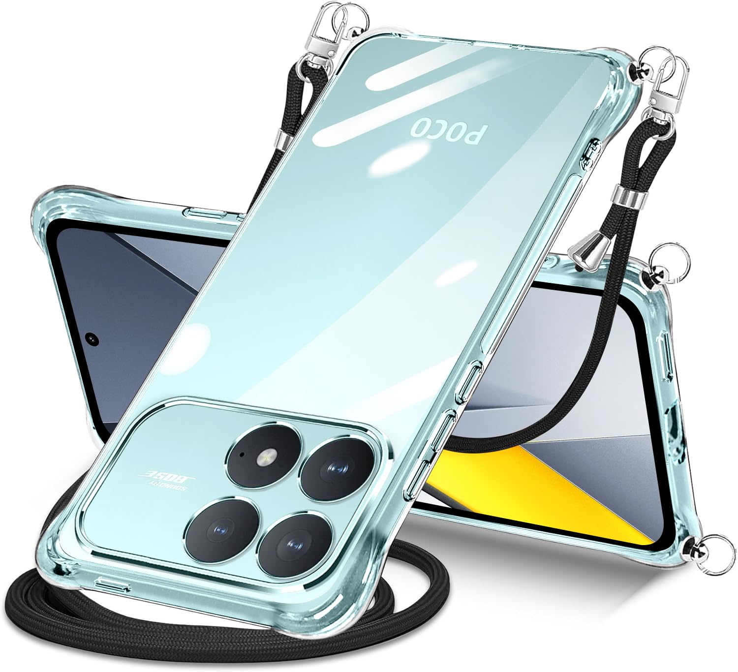 Amazon.co.jp: NISIILNG Xiaomi POCO F8 Pro ケース クリア ショルダー
