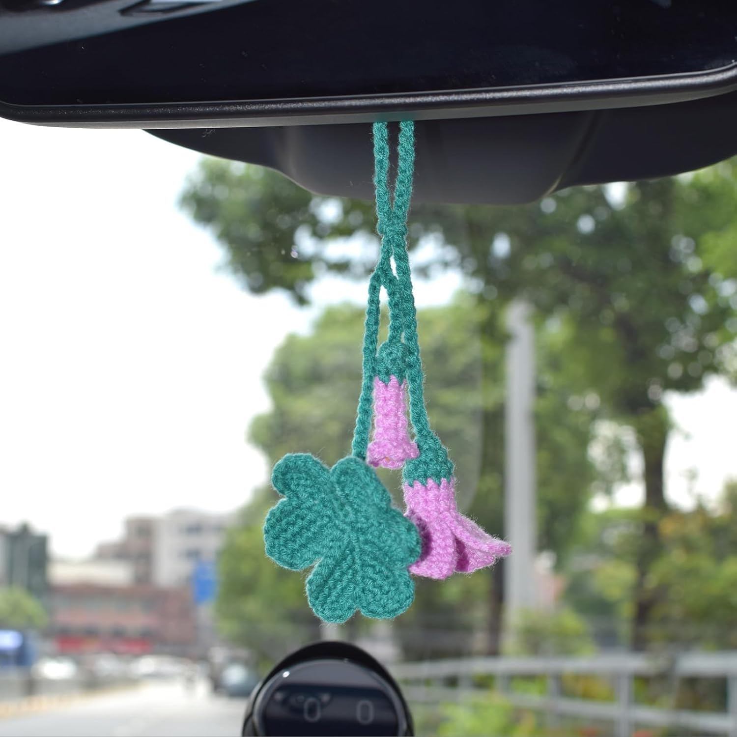 Automotive Interior Mirrors Crochet Car Mirror Hanging