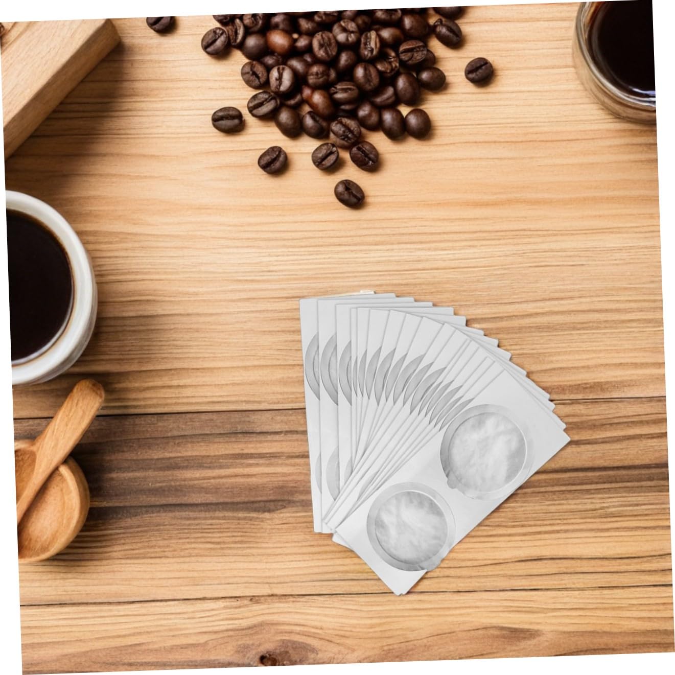 Zerodeko 5 Zestawów Małych Kapsułek Do Espresso Pokrywek Uszczelniania Kawy Łatwego Usuwania Bezpiecznej Dla Żywności Folii Aluminiowej 50 Szt. * 5
