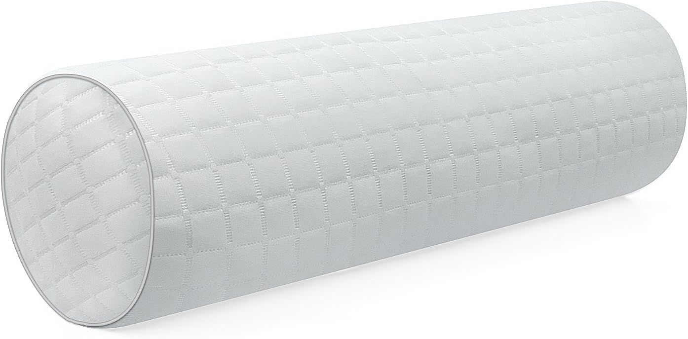 Bolster Roll Pillow for Sleeping on Back or Side Under Knee to Relief Lower Back Pain Between Legs for Side Sleepers Cylinder Pillow with Removable Cooling Cover 20x8