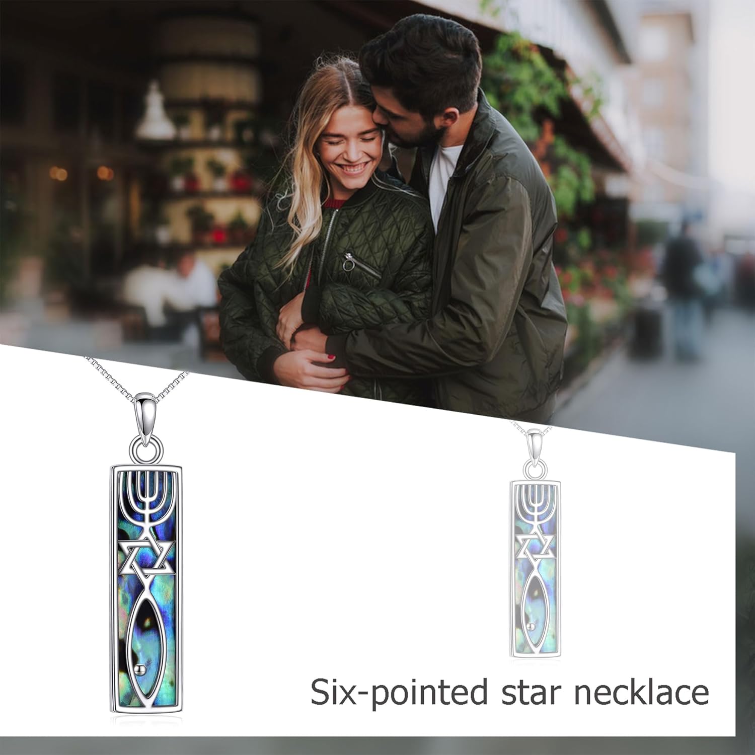 Sterling Silver Bar Pendant Necklace Messianic Seal Mezuzah/Celtic Knot/Mountain/Thistle/Tulip Jewelry Gifts for Women Men - Image 5