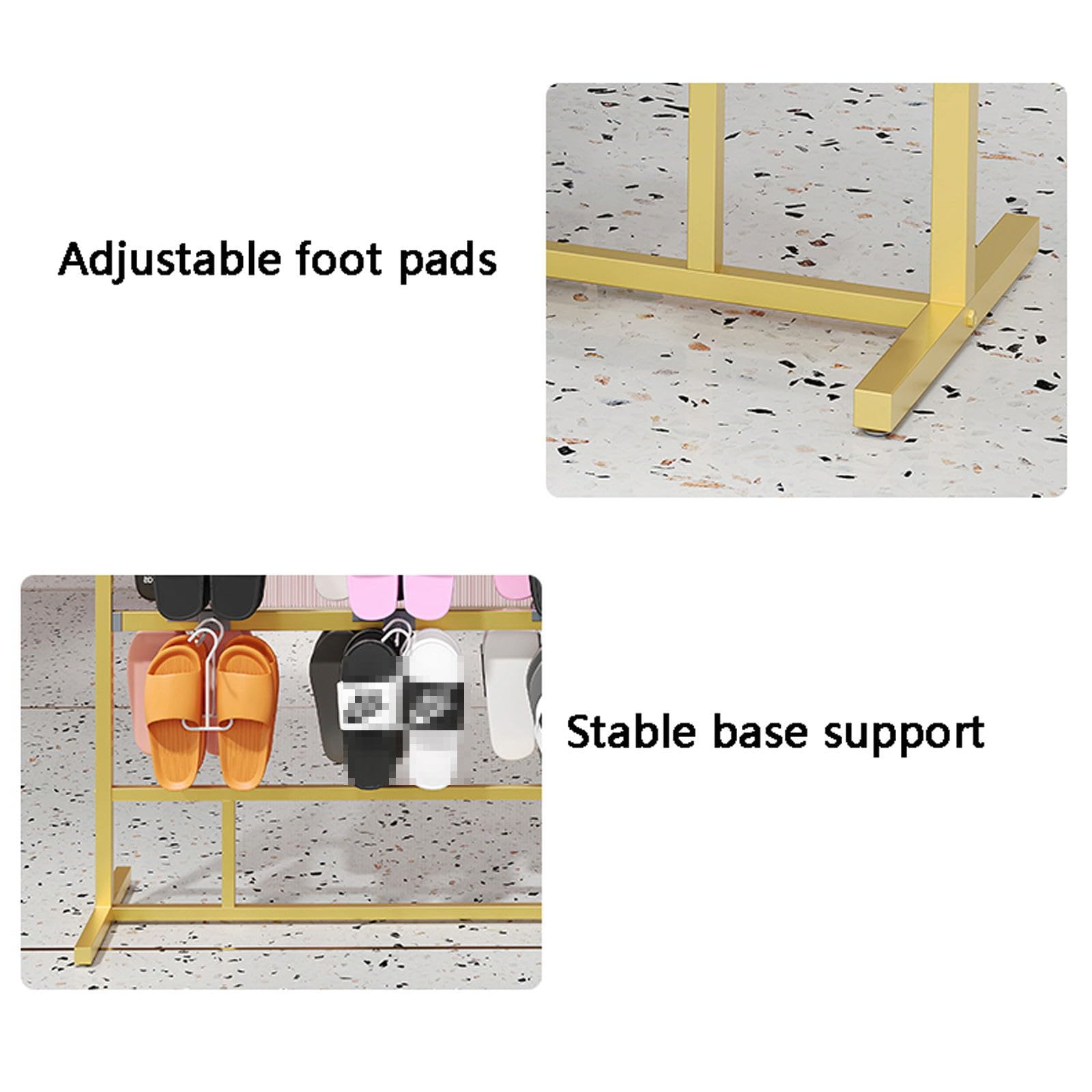 Skarpety ekspozycyjne Rack kute Iron Slippers Shelf Glove Display Stand Floor to Ceiling Double-Sided Height Adjustable Underwear Panty Rack
