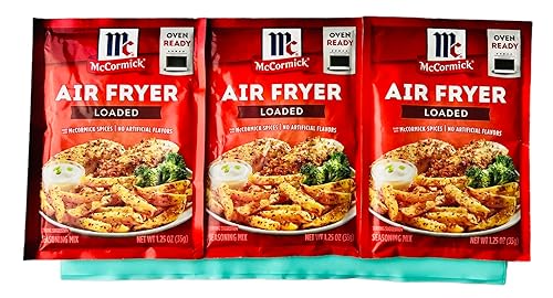 Paquete de mezcla de condimentos para freidora de aire con 3 de las mezclas de condimentos para freidora de aire cargadas de McCormick y 1 bolsa