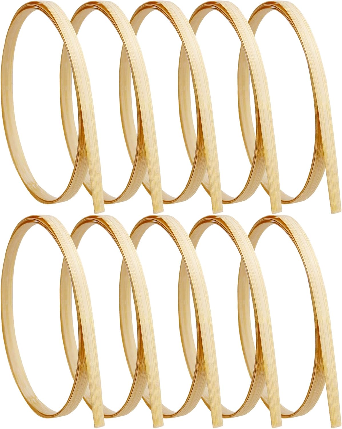 Bamboo Strips for Weaving, Bamboo Basket Weaving Materials for Basket Making Supplies, DIY Crafts, Furniture Repair (Natural, 0.31"×9.8ft×0.5mm 98ft)