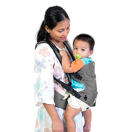Mee Mee Cuddle Up Baby Carrier with Padded Waistbelt (Grey)