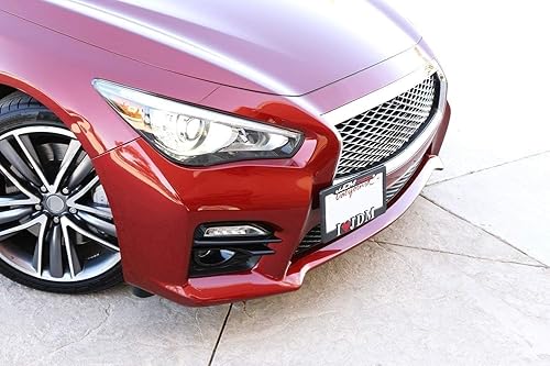 Miniatura 6 de iJDMTOY Kit de adaptador de soporte de montaje para placa de matrícula de parachoques delantero sin taladro, compatible con Infiniti G35 G37 Q60