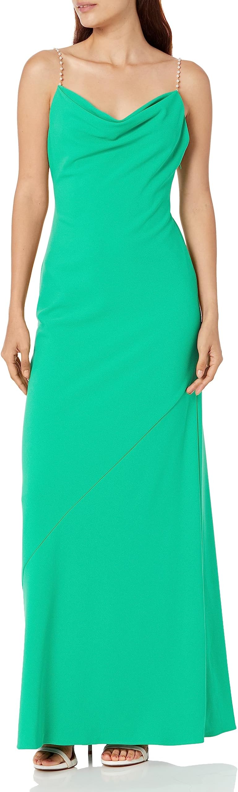 Aidan MattoxWomen's Knit Crepe Cowl Neck Gown