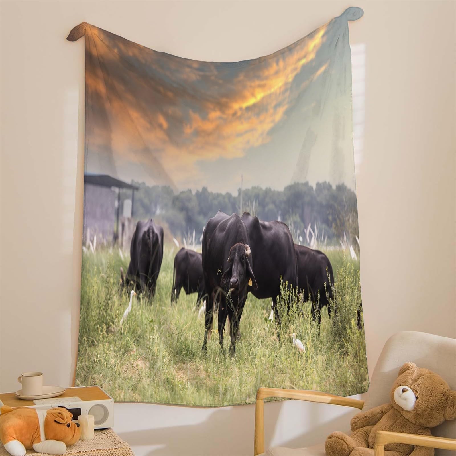 Koc łączny Buffalo Koc na łóżko pojedyncze Ciepło Miękkie, puszyste koce na sofę flanelowe 180 x 200 cm na wszystkie pory roku