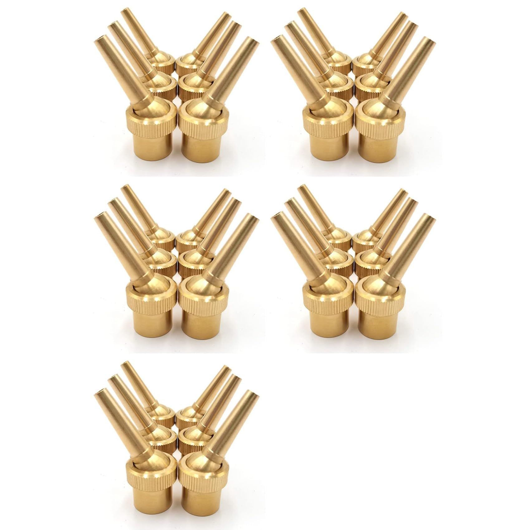 CTRLZS 30pcs 1/2inch DN15 Brass Fountain Nozzle Adjustable Direction Jet Water SprayHead for Landscaping Use
