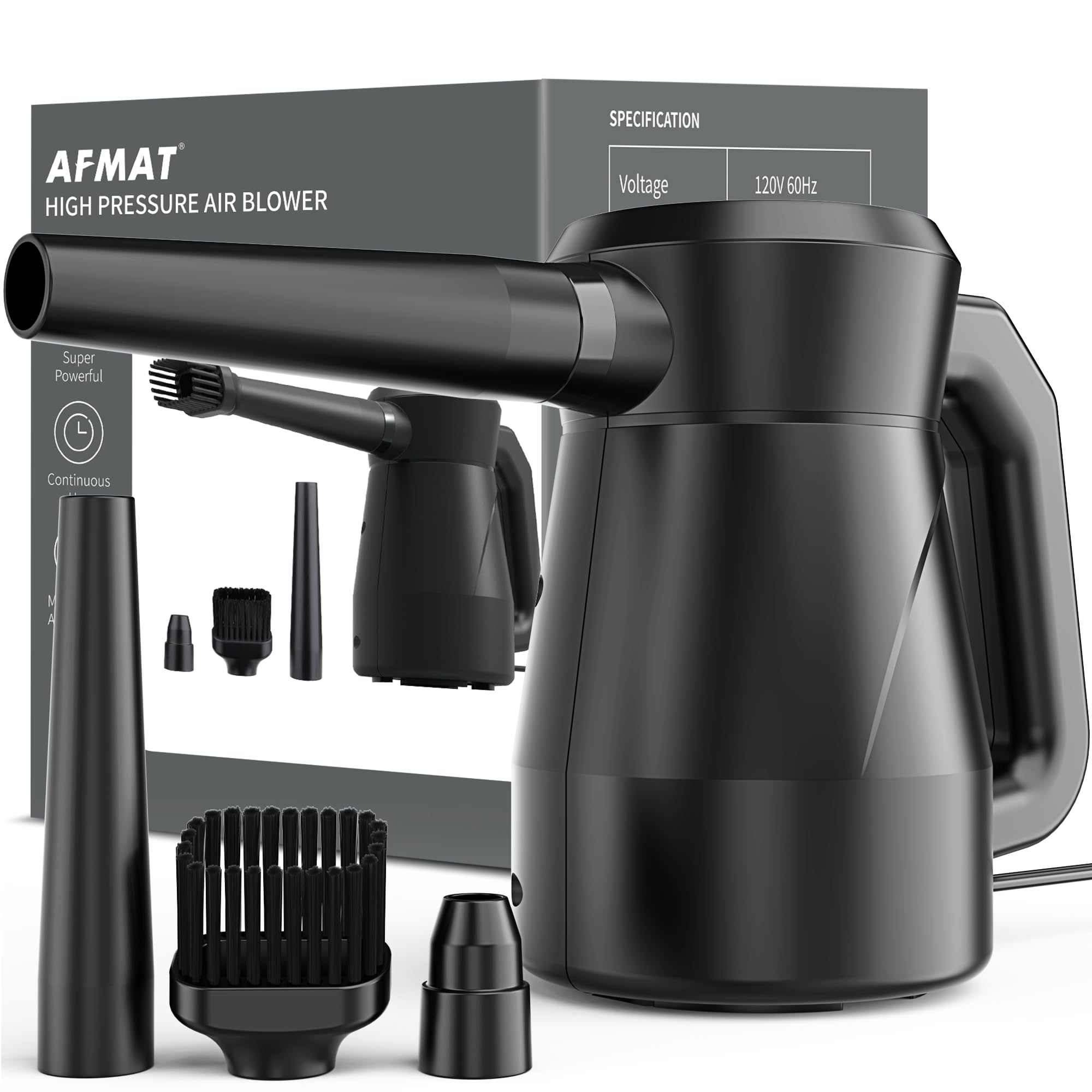 Electric Air Duster, Air Blower, Replacement for Compressed Air Cans, Multi-Use Cleaning Tools with 9.8ft Cord for Electronics, Keyboard, Fans, Hairs, Cars, BBQ, Super Powerful and Last for Years