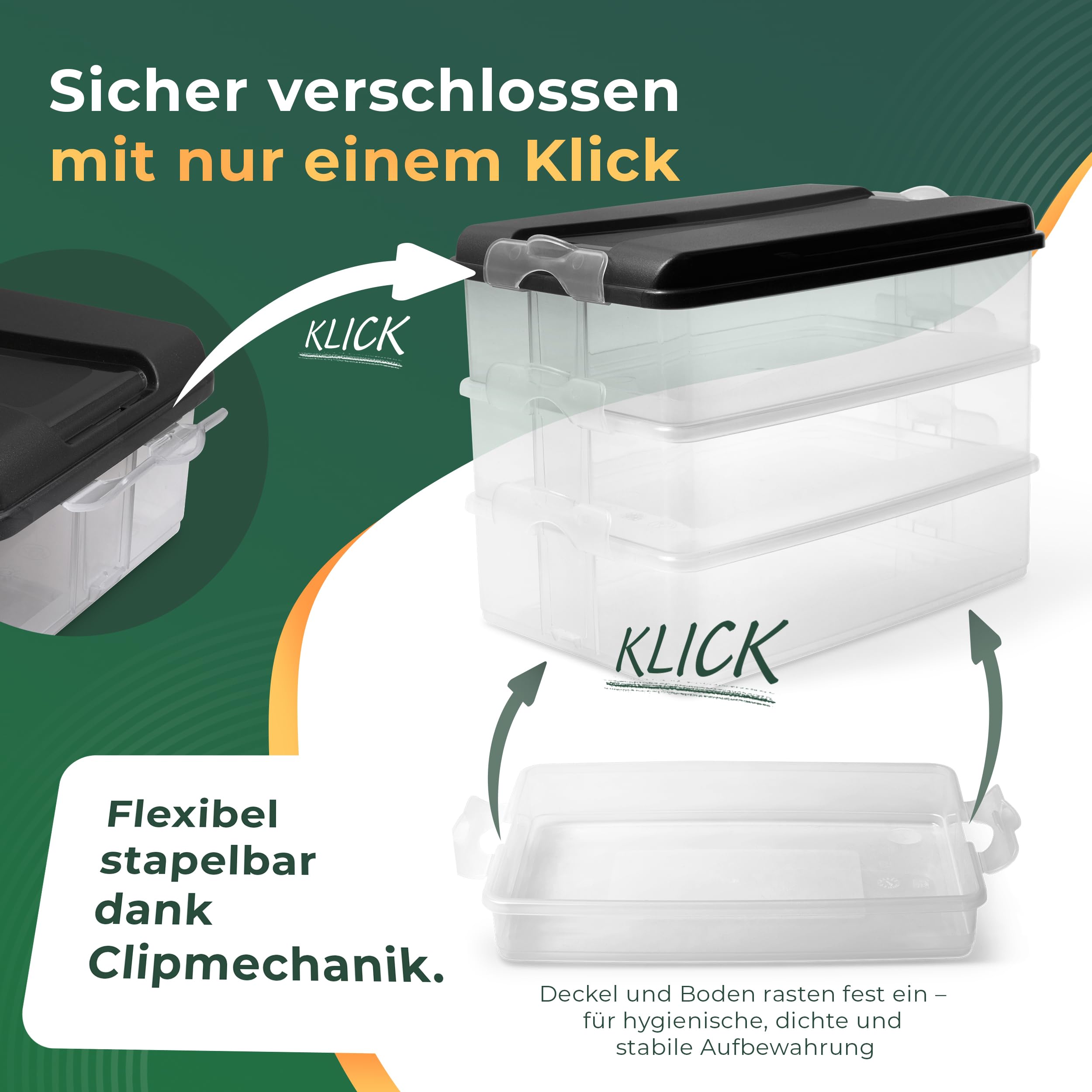 Novaliv Frischhaltedosen (6x klein + 4x groß + 10x Deckel), stapelbar für Kühlschrank & Gefrierfach, Vorratsdosen Set Aufbewahrungsbox Organizer, für Aufschnitt Wurst Käse Obst Gemüse Meal-Prep