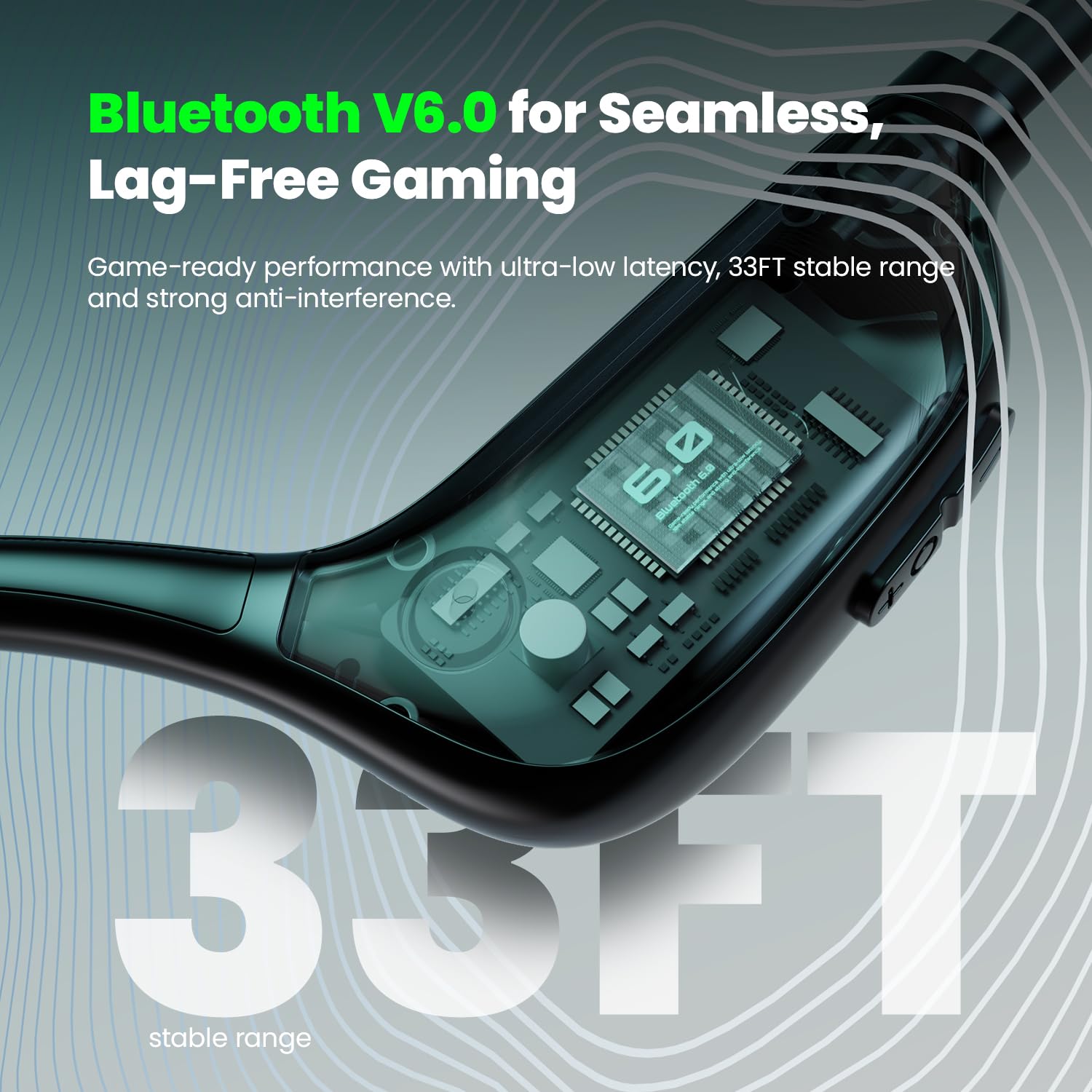 Cuffie a conduzione ossea, Bluetooth V6.0, auricolari a conduzione ossea con microfono, cuffie a orecchio aperto, 12 ore di autonomia, cuffie sportive wireless IPX5 impermeabili per corsa, passeggiate