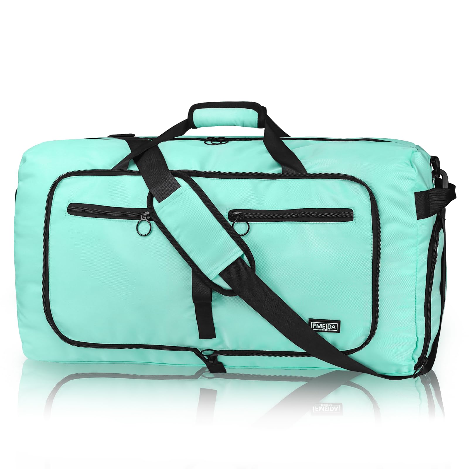 Fmeida 65L Borsone da Viaggio Unisex Adulto, Grande Borsone Palestra con Scomparto per Scarpe e Tracolla, Impermeabile Duffel Bag Borsa Sportivo